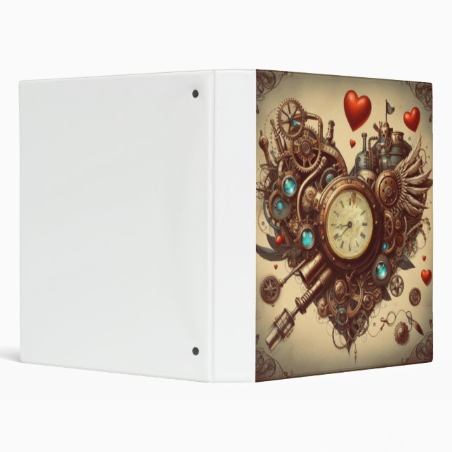 Steampunk heart/valentine's day  binder (Background)