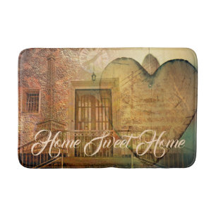 Steampunk Heart, Window & Clock Bath Mat