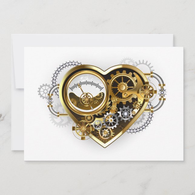Steampunk Heart with a Manometer (Front)