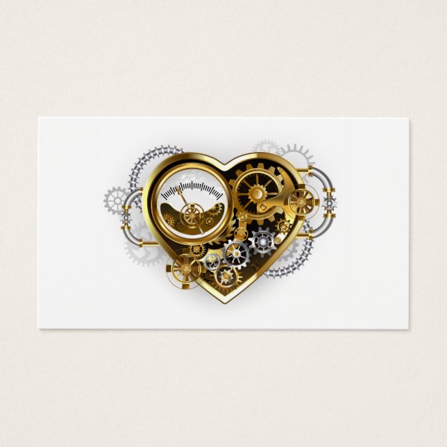 Steampunk Heart with a Manometer (Front)