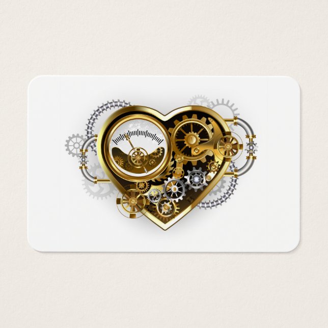 Steampunk Heart with a Manometer (Front)