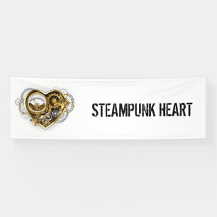 Steampunk Heart with a Manometer Banner