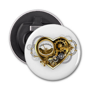 Steampunk Heart with a Manometer Bottle Opener