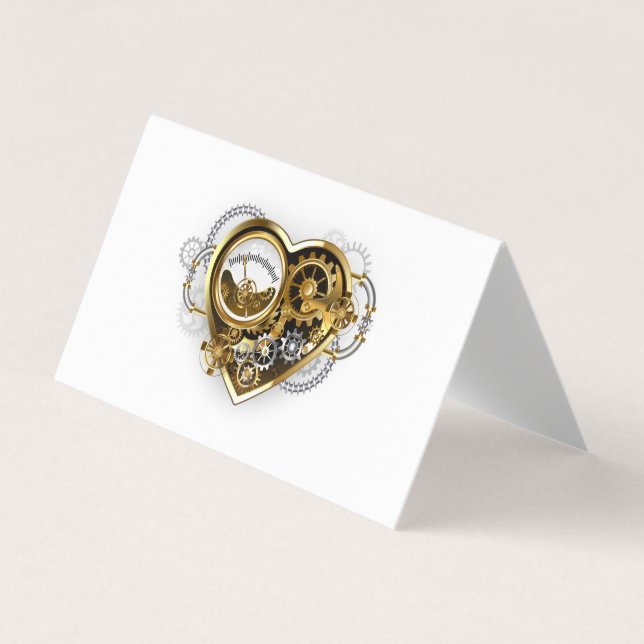 Steampunk Heart with a Manometer Business Card (Front)