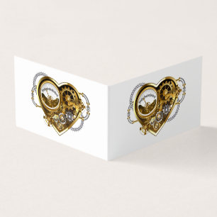Steampunk Heart with a Manometer Business Card