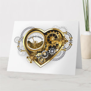 Steampunk Heart with a Manometer Card