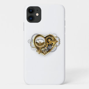 Steampunk Heart with a Manometer iPhone 11 Case