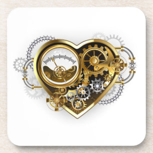 Steampunk Heart with a Manometer Coaster