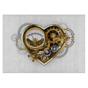 Steampunk Heart with a Manometer Cutting Board