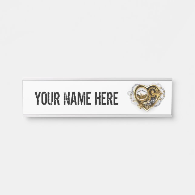 Steampunk Heart with a Manometer Door Sign (Front)
