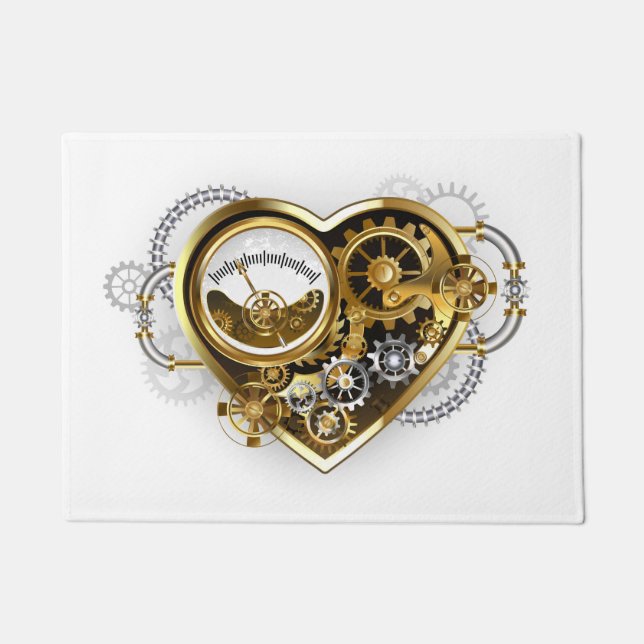 Steampunk Heart with a Manometer Doormat (Front)