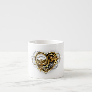Steampunk Heart with a Manometer Espresso Cup