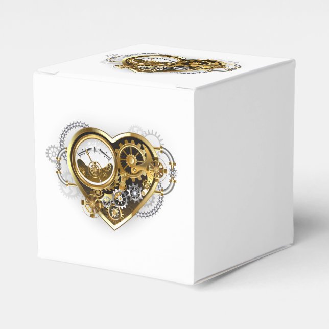 Steampunk Heart with a Manometer Favor Box (Front Side)