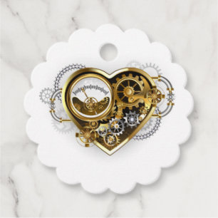 Steampunk Heart with a Manometer Favour Tags