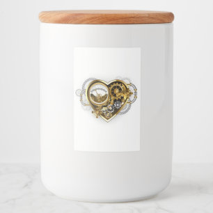 Steampunk Heart with a Manometer Food Label