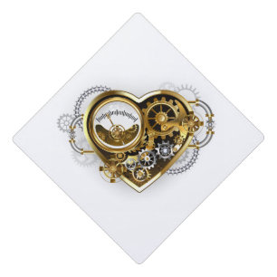 Steampunk Heart with a Manometer Graduation Cap Topper