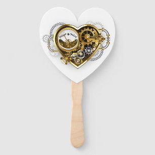 Steampunk Heart with a Manometer Hand Fan