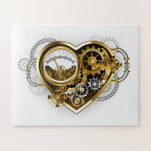 Steampunk Heart with a Manometer Jigsaw Puzzle