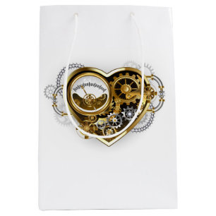 Steampunk Heart with a Manometer Medium Gift Bag