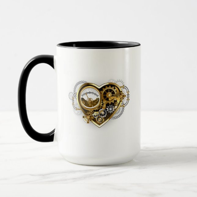 Steampunk Heart with a Manometer Mug (Left)