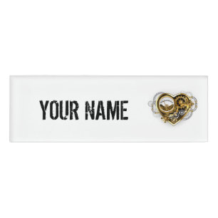 Steampunk Heart with a Manometer Name Tag