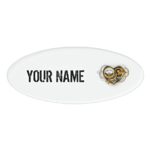 Steampunk Heart with a Manometer Name Tag
