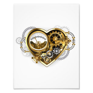 Steampunk Heart with a Manometer Photo Print