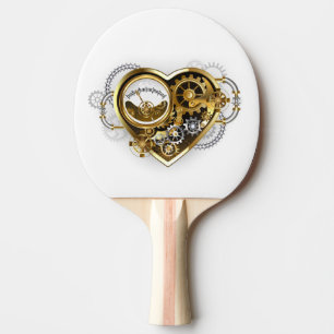 Steampunk Heart with a Manometer Ping Pong Paddle
