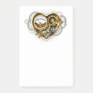 Steampunk Heart with a Manometer Post-it Notes