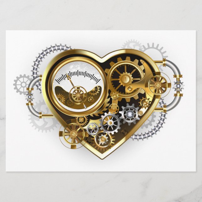 Steampunk Heart with a Manometer Program (Front)