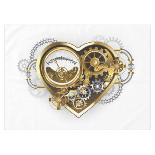 Steampunk Heart with a Manometer Tablecloth