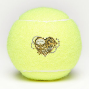 Steampunk Heart with a Manometer Tennis Balls