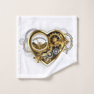Steampunk Heart with a Manometer Wash Cloth