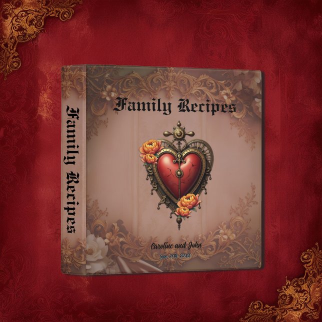 Steampunk Heart with Flowers. Binder (Creator Uploaded)