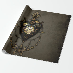 Steampunk heart, wrapping paper