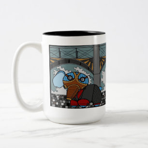 Steampunk hellephant mug