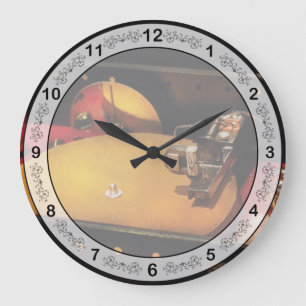 Steampunk - Hey DJ Make some noise Large Clock