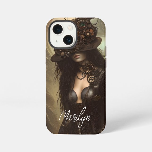 Steampunk Hide Your Eyes Original Artwork     iPhone Case (Back)