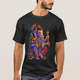 Steampunk Hindu Ganesha Puja Elephant Meditation Y T-Shirt
