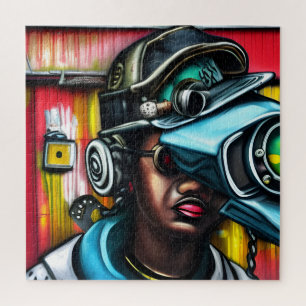 Steampunk Hip-Hop Botswain Alert Jigsaw Puzzle