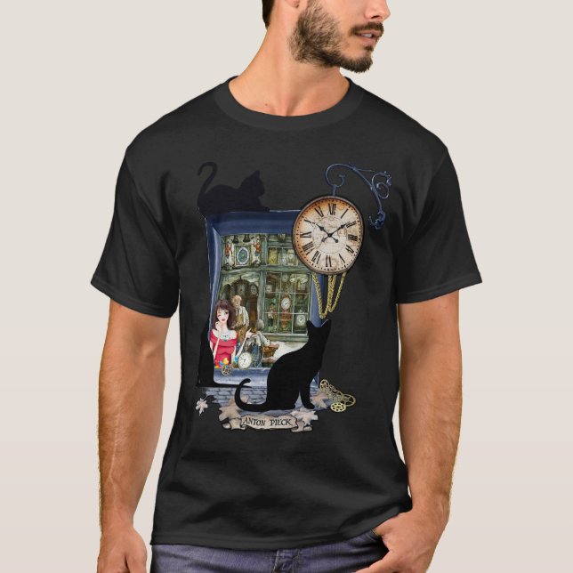 Steampunk-Horloge en T-shirt Old Amsterdam (Devant)
