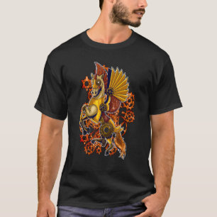 Steampunk Horse Mechanical Gears Pegasus Art Graph T-Shirt