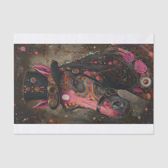 Steampunk Horse Tissue Paper (Front)