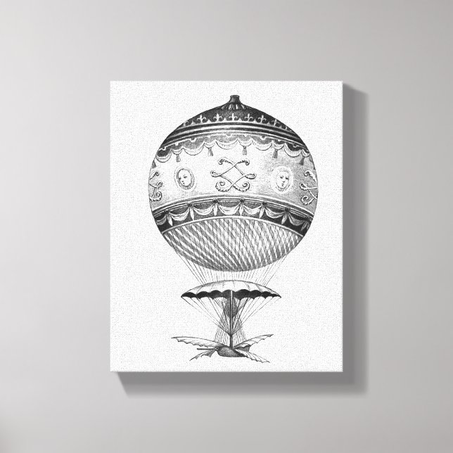Steampunk Hot Air Balloon Canvas Print (Front)