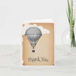 Steampunk Hot Air Balloon Wedding Thank You