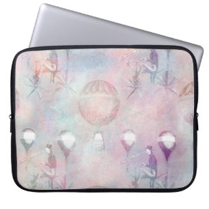 Steampunk Hot Air Balloons Vintage Feminine Laptop Sleeve