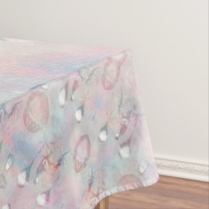 Steampunk Hot Air Balloons Vintage Feminine Tablecloth