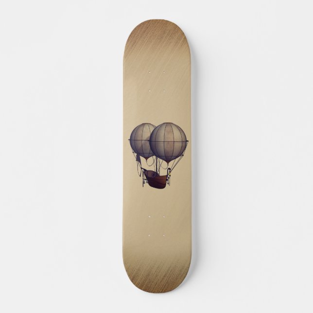 Steampunk Hot Air Balloons with Ship Skateboard (Front)