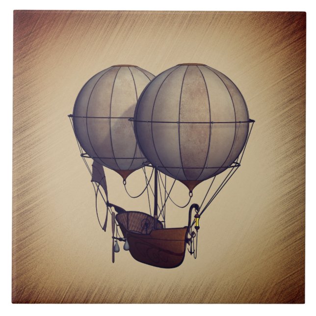 Steampunk Hot Air Balloons with Ship Tile (Front)