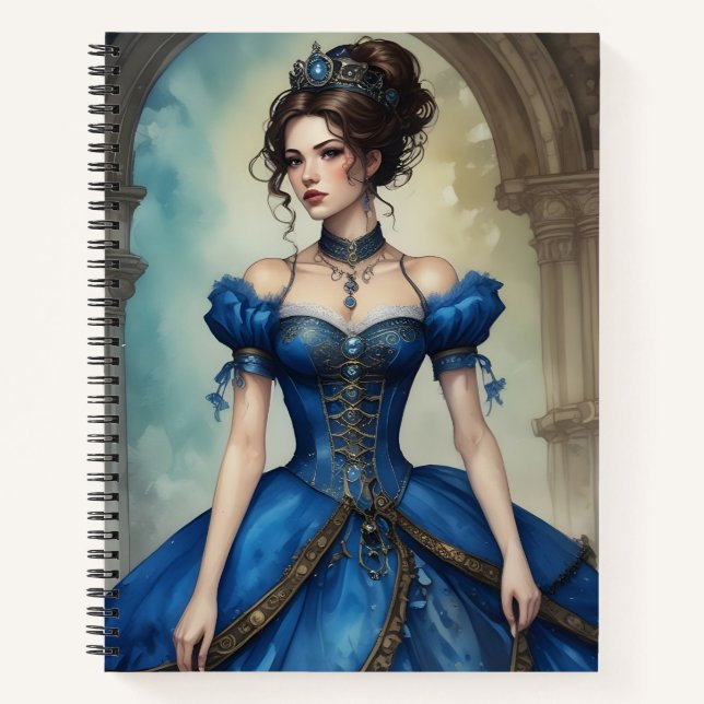 Steampunk in Blue Notebook (Front)